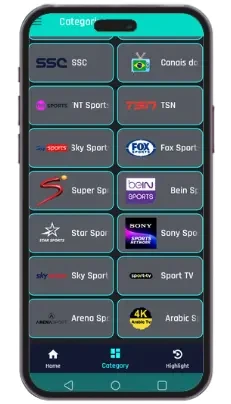 Sportzfy TV APK Download 9 Sports Channels category Screenshot